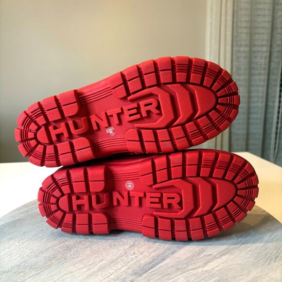 NIB Hunter Stanly Medium Red 610 Insulated Waterproof Duck Boots Women’s US Sz 9 - Picture 9 of 11